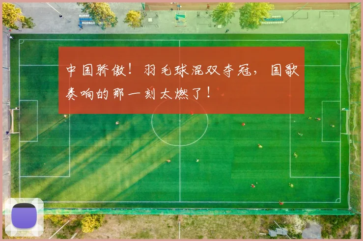中国骄傲！羽毛球混双夺冠，国歌奏响的那一刻太燃了！